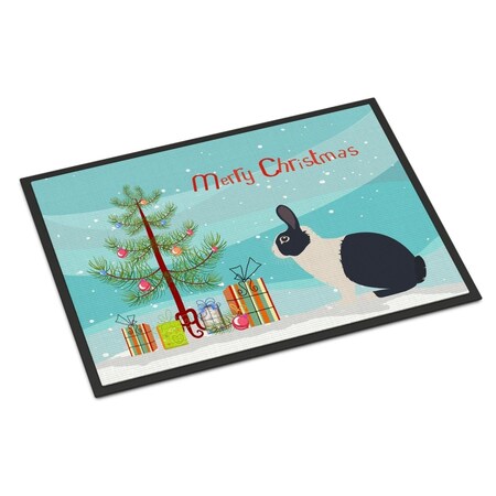 Carolines Treasures Dutch Rabbit Christmas Indoor or Outdoor Mat, 18 x 27 in. BB9325MAT